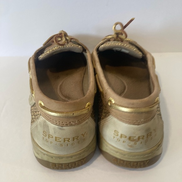 Sperry Angelfish Boat Gold Glitter Women’s Shoes Size 8 - Picture 5 of 16